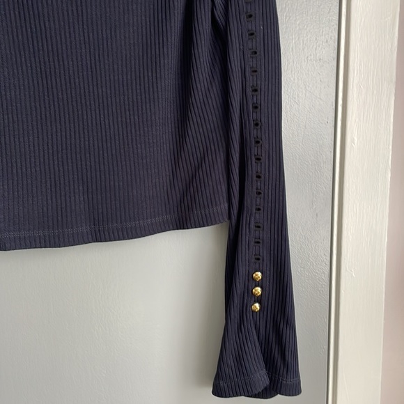 3.1 Phillip Lim navy long sleeve top, size S - Picture 6 of 8